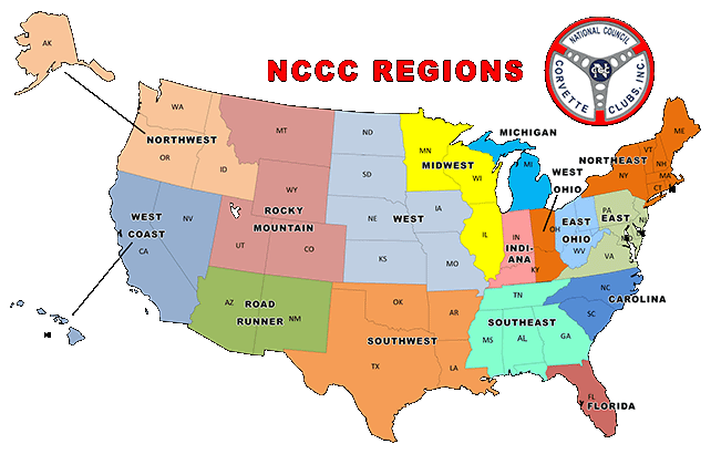 NCCC Regions Map
